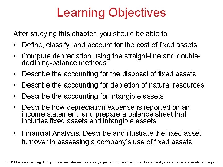 Learning Objectives After studying this chapter, you should be able to: • Define, classify,