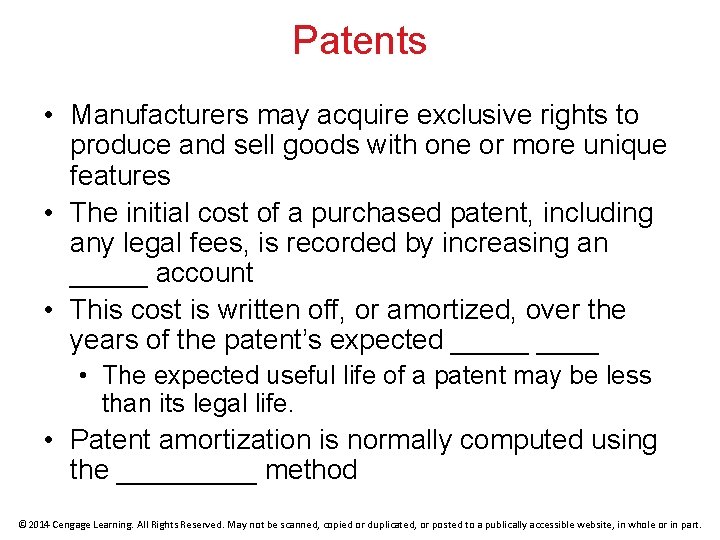 Patents • Manufacturers may acquire exclusive rights to produce and sell goods with one