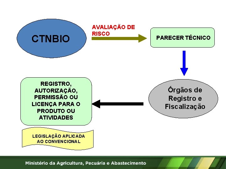 CTNBIO REGISTRO, AUTORIZAÇÃO, PERMISSÃO OU LICENÇA PARA O PRODUTO OU ATIVIDADES LEGISLAÇÃO APLICADA AO