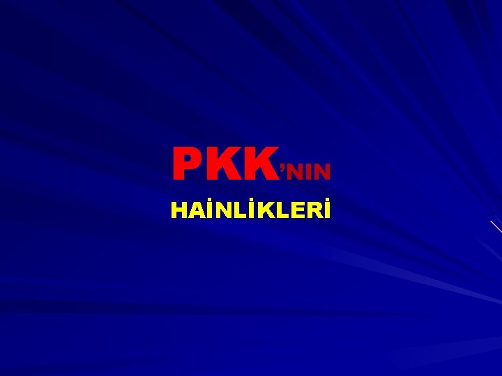 PKK’NIN HAİNLİKLERİ 