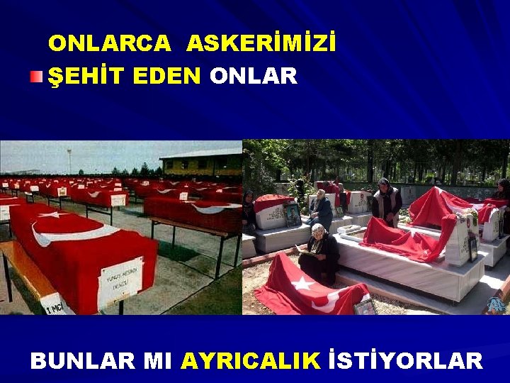 ONLARCA ASKERİMİZİ ŞEHİT EDEN ONLAR BUNLAR MI AYRICALIK İSTİYORLAR 