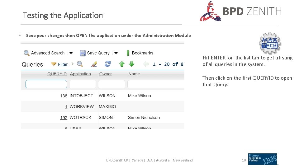 Max TECH Technical Training Build a Custom Application