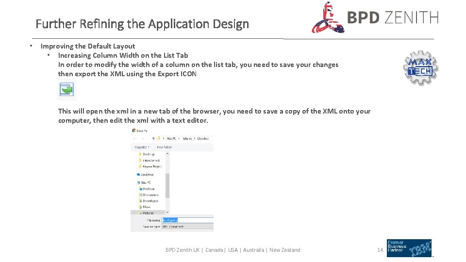 Max TECH Technical Training Build a Custom Application