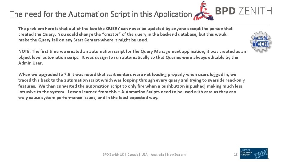 Max TECH Technical Training Build a Custom Application