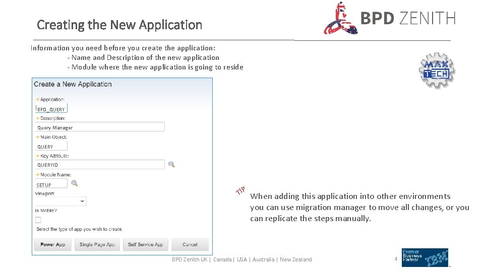 Max TECH Technical Training Build a Custom Application
