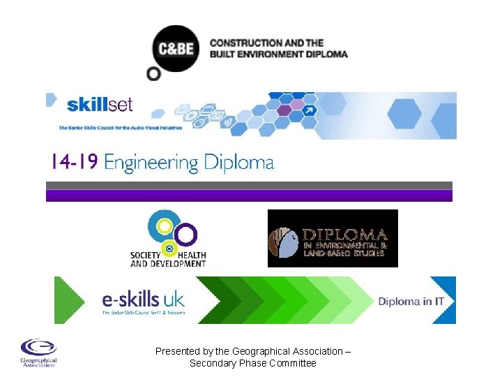 Presented by the Geographical Association – Secondary Phase Committee 