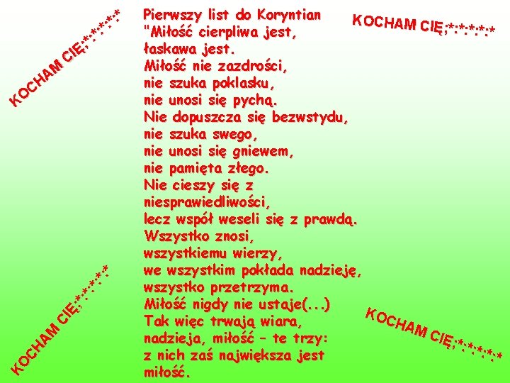 KO CH AM CI Ę; *: * : *: *: * M A H