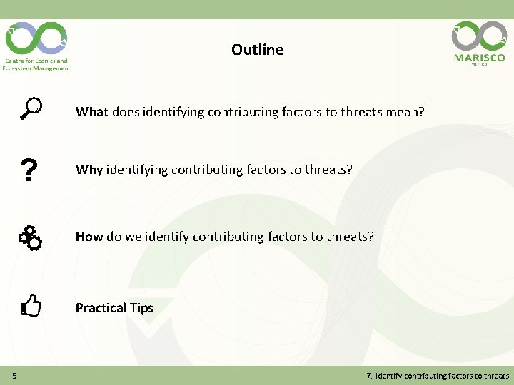 Outline What does identifying contributing factors to threats mean? ? Why identifying contributing factors