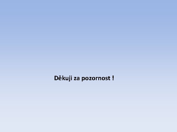 Děkuji za pozornost ! 