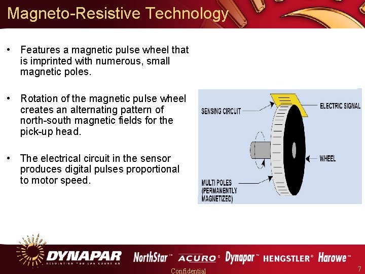Magneto-Resistive Technology • Features a magnetic pulse wheel that is imprinted with numerous, small