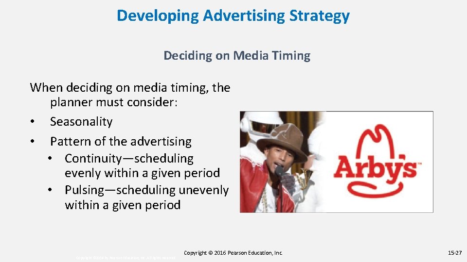 Developing Advertising Strategy Deciding on Media Timing When deciding on media timing, the planner