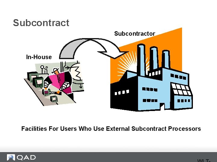 Subcontractor In-House Facilities For Users Who Use External Subcontract Processors 