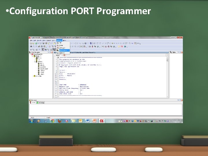 • Configuration PORT Programmer • Configuration PORT Programmer