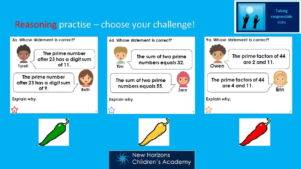 Reasoning practise – choose your challenge! 