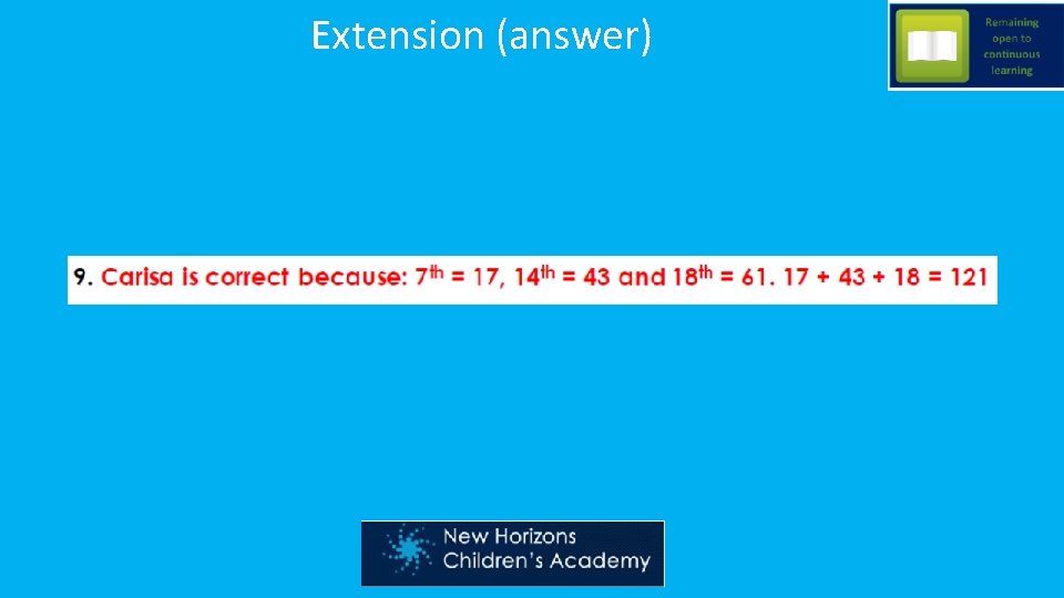 Extension (answer) 