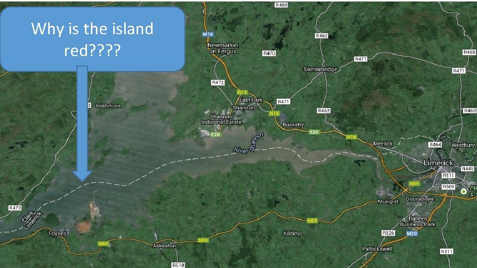Why is the island red? ? 