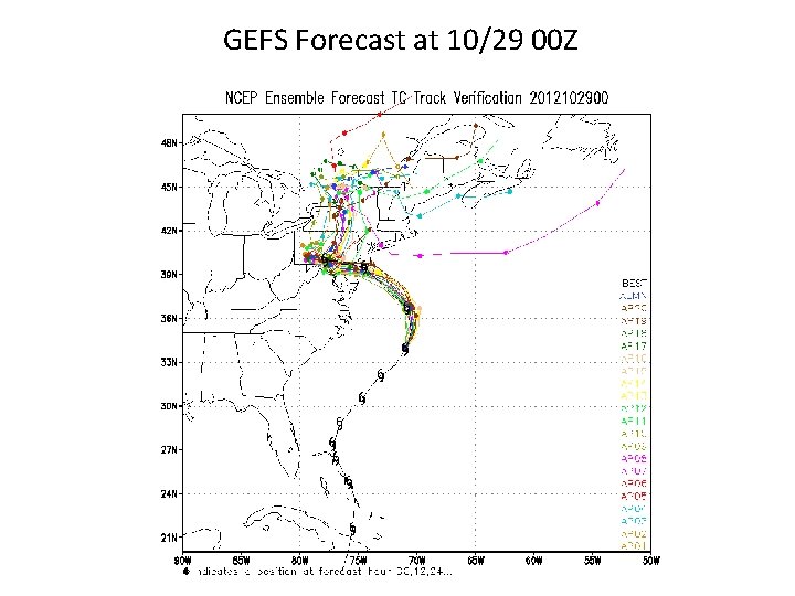 GEFS Forecast at 10/29 00 Z 