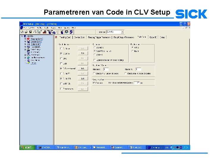 Parametreren van Code in CLV Setup 