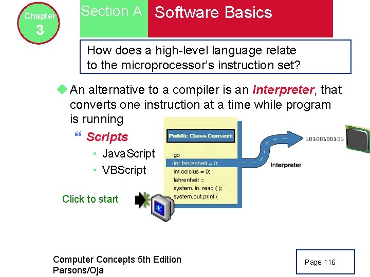 Chapter Section A Software Basics 3 How does a high-level language relate to the
