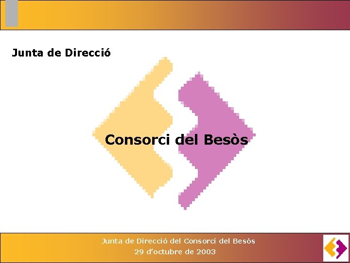 Junta de Direcció Consorci del Besòs Junta de Direcció del Consorci del Besòs 29