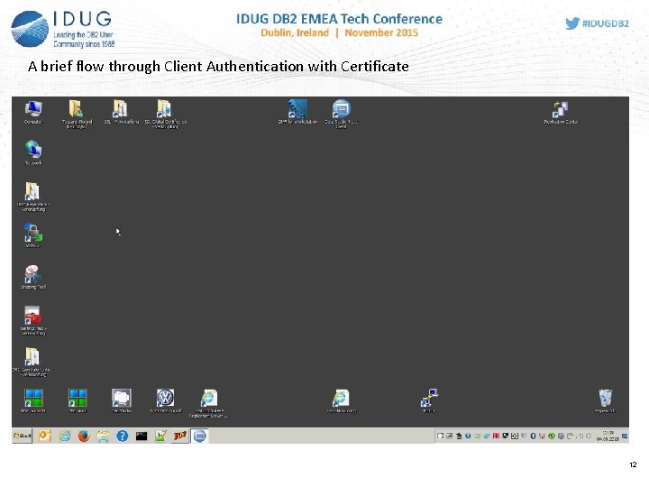A brief flow through Client Authentication with Certificate 12 