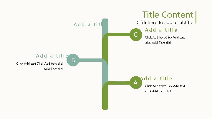 Title Content Add a title Click here to add a subtitle C Add a
