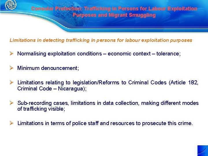 Consular Protection: Trafficking in Persons for Labour Exploitation Purposes and Migrant Smuggling Limitations in