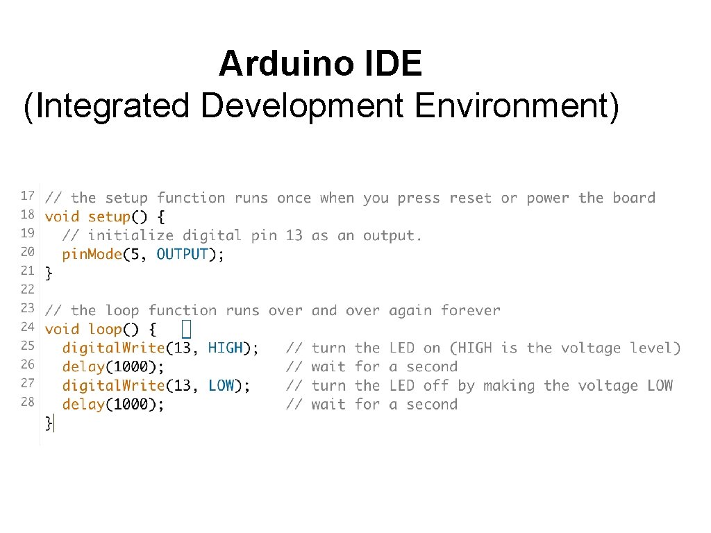 Arduino IDE (Integrated Development Environment) 