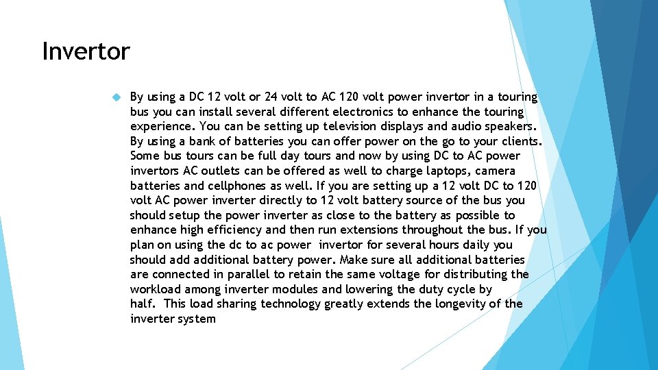 Invertor By using a DC 12 volt or 24 volt to AC 120 volt