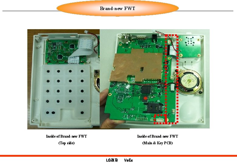 Brand-new FWT Inside of Brand-new FWT (Top side) (Main & Key PCB) LG전자 Vo.