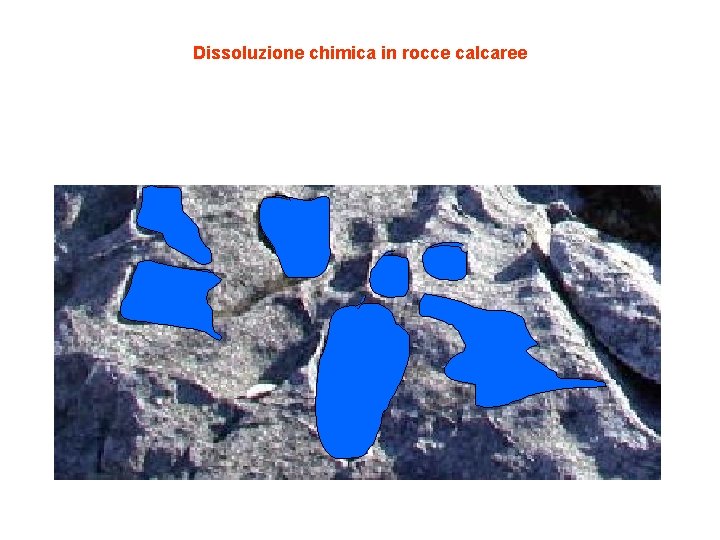 Dissoluzione chimica in rocce calcaree 