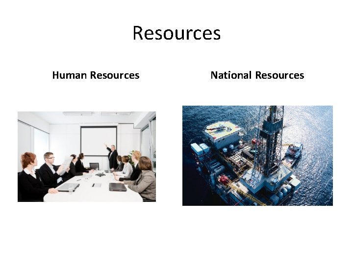 Resources Human Resources National Resources 