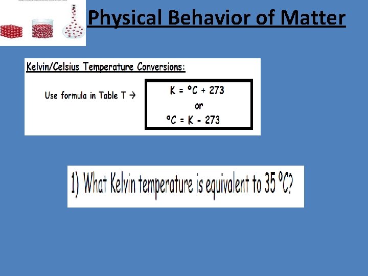 Physical Behavior of Matter 