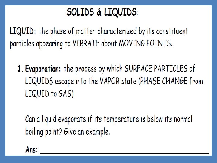 Physical Behavior of Matter 