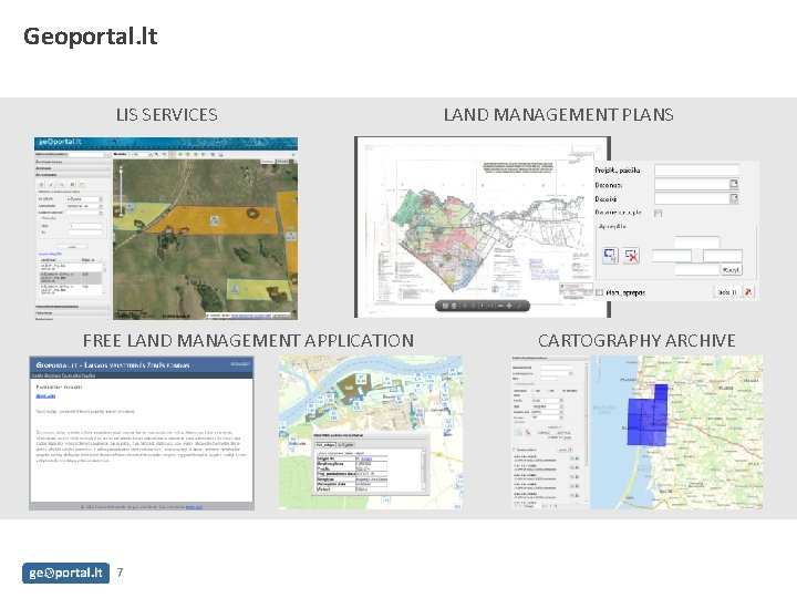 Geoportal. lt LIS SERVICES FREE LAND MANAGEMENT APPLICATION 7 LAND MANAGEMENT PLANS CARTOGRAPHY ARCHIVE