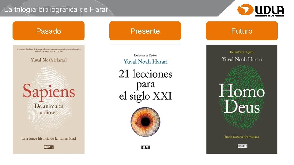 La trilogía bibliográfica de Harari Pasado Presente Futuro 