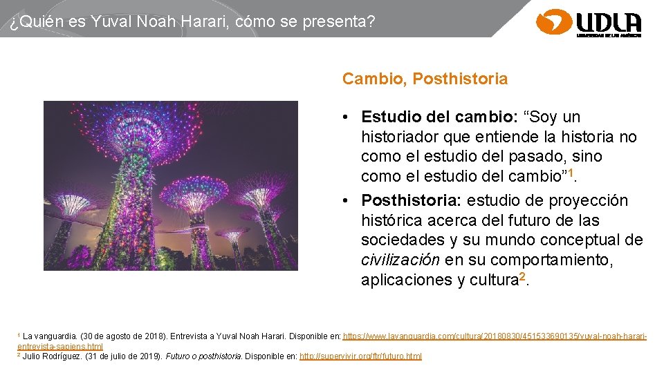 ¿Quién es Yuval Noah Harari, cómo se presenta? Cambio, Posthistoria • Estudio del cambio: