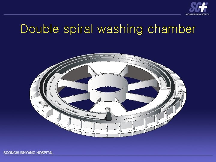 Double spiral washing chamber 