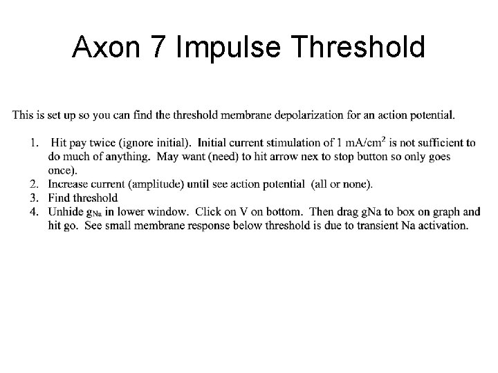 Axon 7 Impulse Threshold 