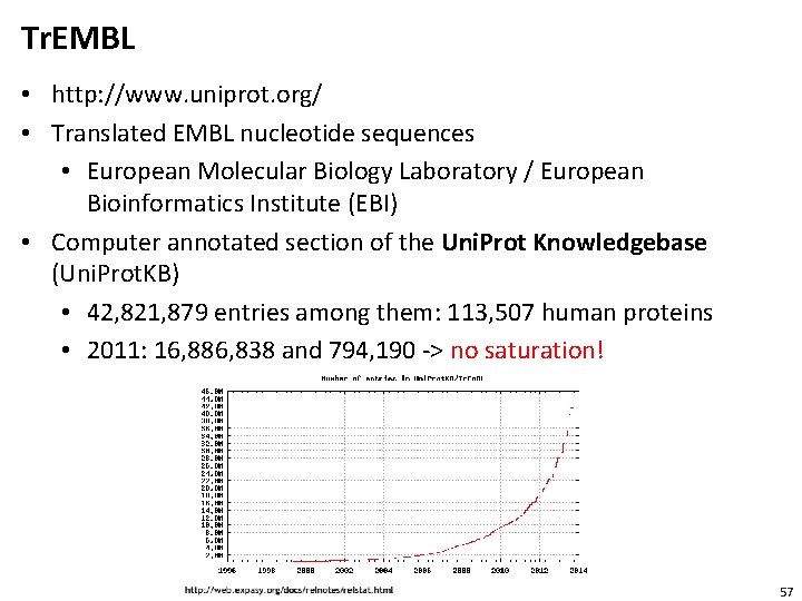 Tr. EMBL • http: //www. uniprot. org/ • Translated EMBL nucleotide sequences • European