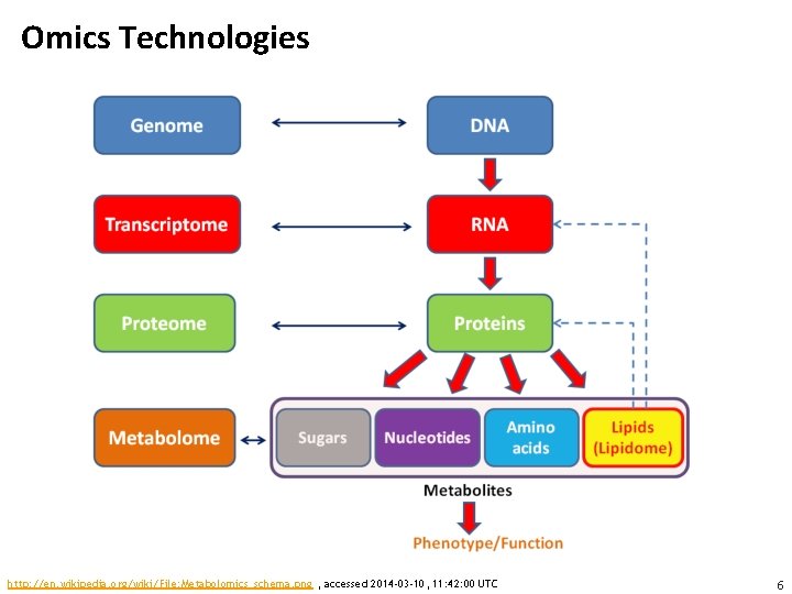 Omics Technologies http: //en. wikipedia. org/wiki/File: Metabolomics_schema. png , accessed 2014 -03 -10, 11: