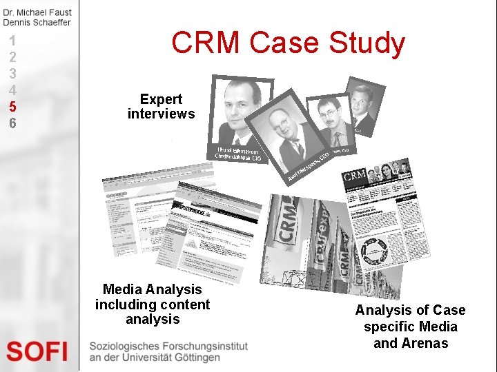 1 2 3 4 5 6 CRM Case Study Expert interviews Media Analysis including