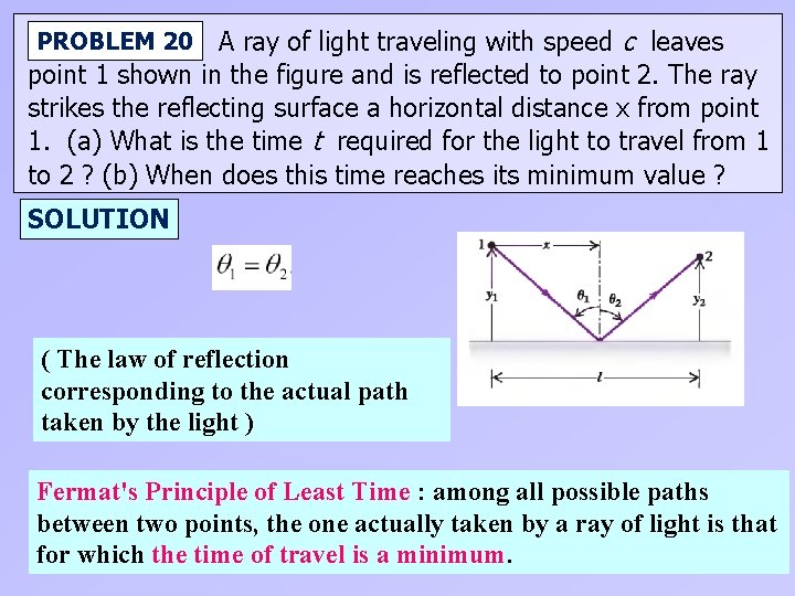 A ray of light traveling with speed c leaves point 1 shown in the