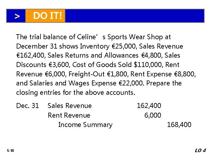 > DO IT! The trial balance of Celine’s Sports Wear Shop at December 31