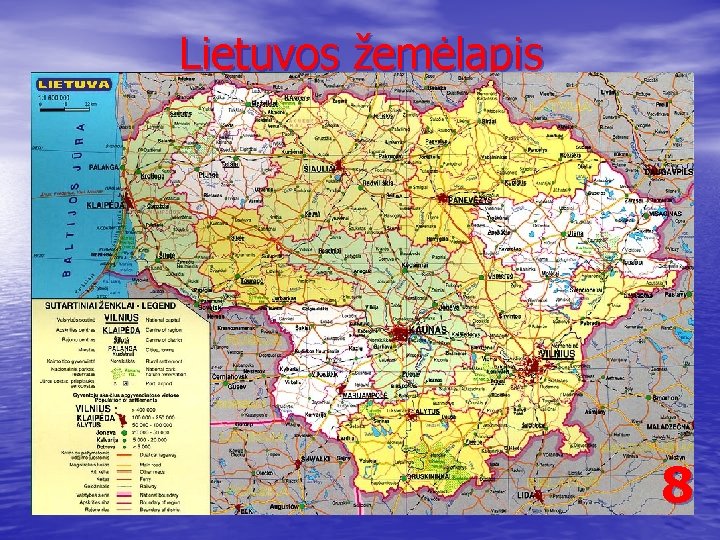 Lietuvos žemėlapis 8 