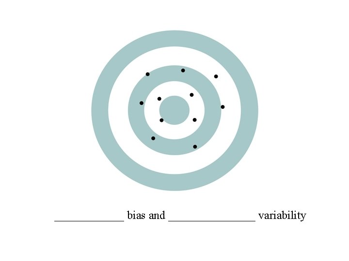 ______ bias and ________ variability 