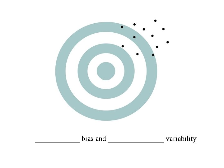 ______ bias and ________ variability 