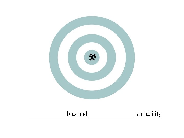 ______ bias and ________ variability 