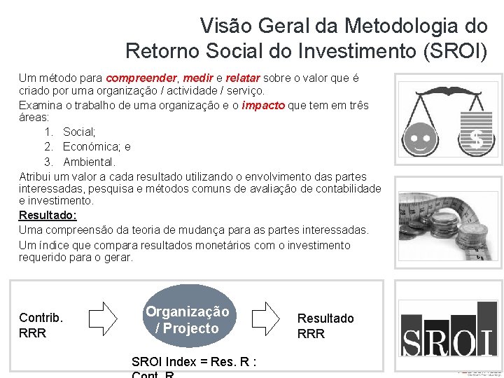 Visão Geral da Metodologia do Retorno Social do Investimento (SROI) Um método para compreender,
