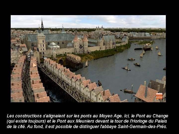 Les constructions s'alignaient sur les ponts au Moyen Age. Ici, le Pont au Change